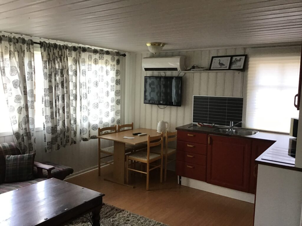 stuen inne i en stor hytte